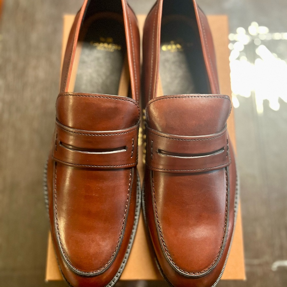Men’s Coach Brown Leather Penny Loafers